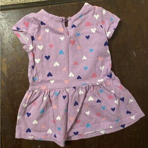 Wonder Nation Lavender Dress with Heart Pattern